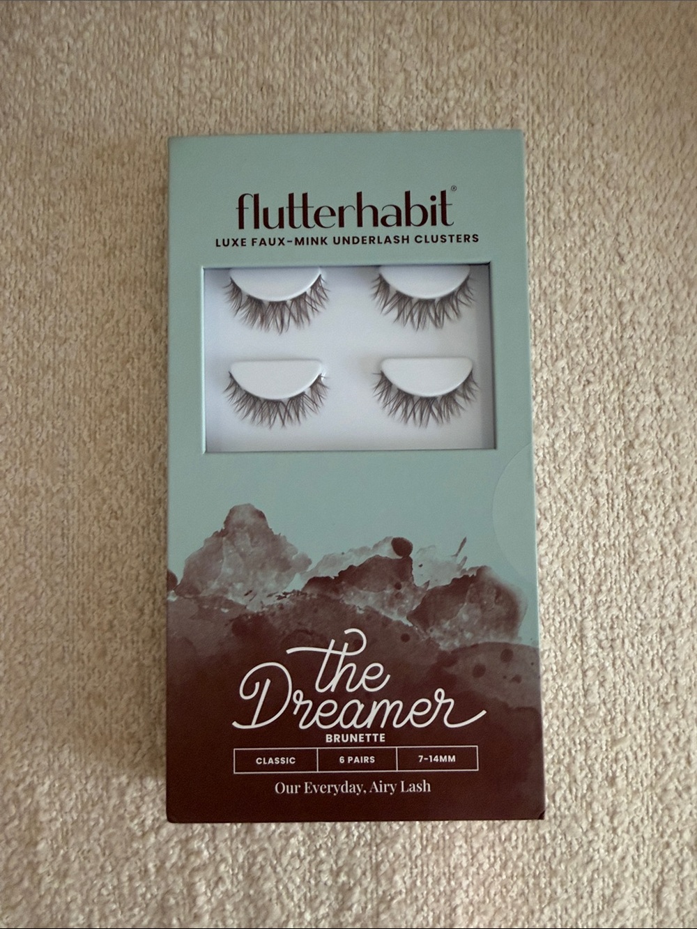 New in Box Flutterhabit The Dreamer Brunette 6 Pairs Classic Lash Extensions